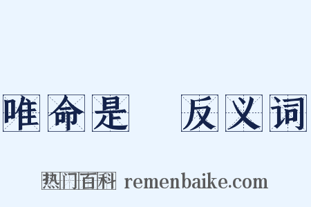 唯命是從反义词是什么意思的图片